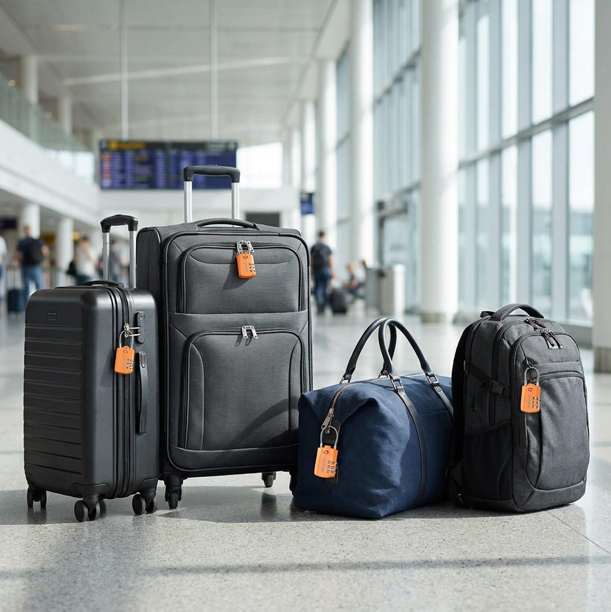 Travelnet Lucchetto da viaggio TSA con combinazione Set da 4 4/7