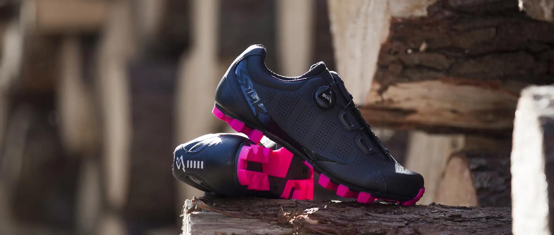 Pantofi ciclism MTB ALDAPA MTB shoes - gri inchis negru 4/5