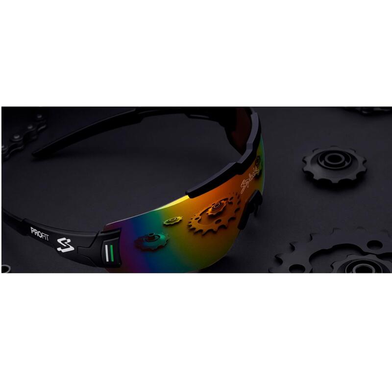Ochelari soare sport Profit, 2 lentile de schimb transparent si rosu oglinda -…