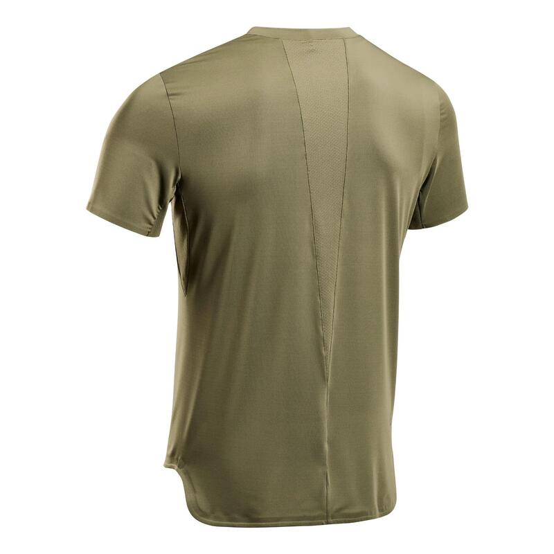 Tricou cu maneca scurta barbati The Run Shirt - verde inchis maslina