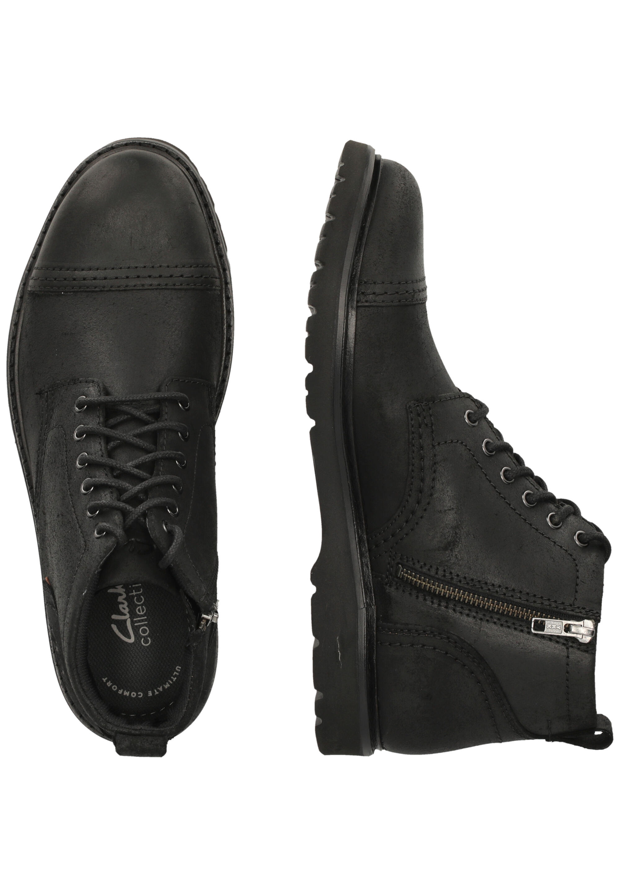 Stivali da uomo Clarks Weltridge zip Nero 6/15