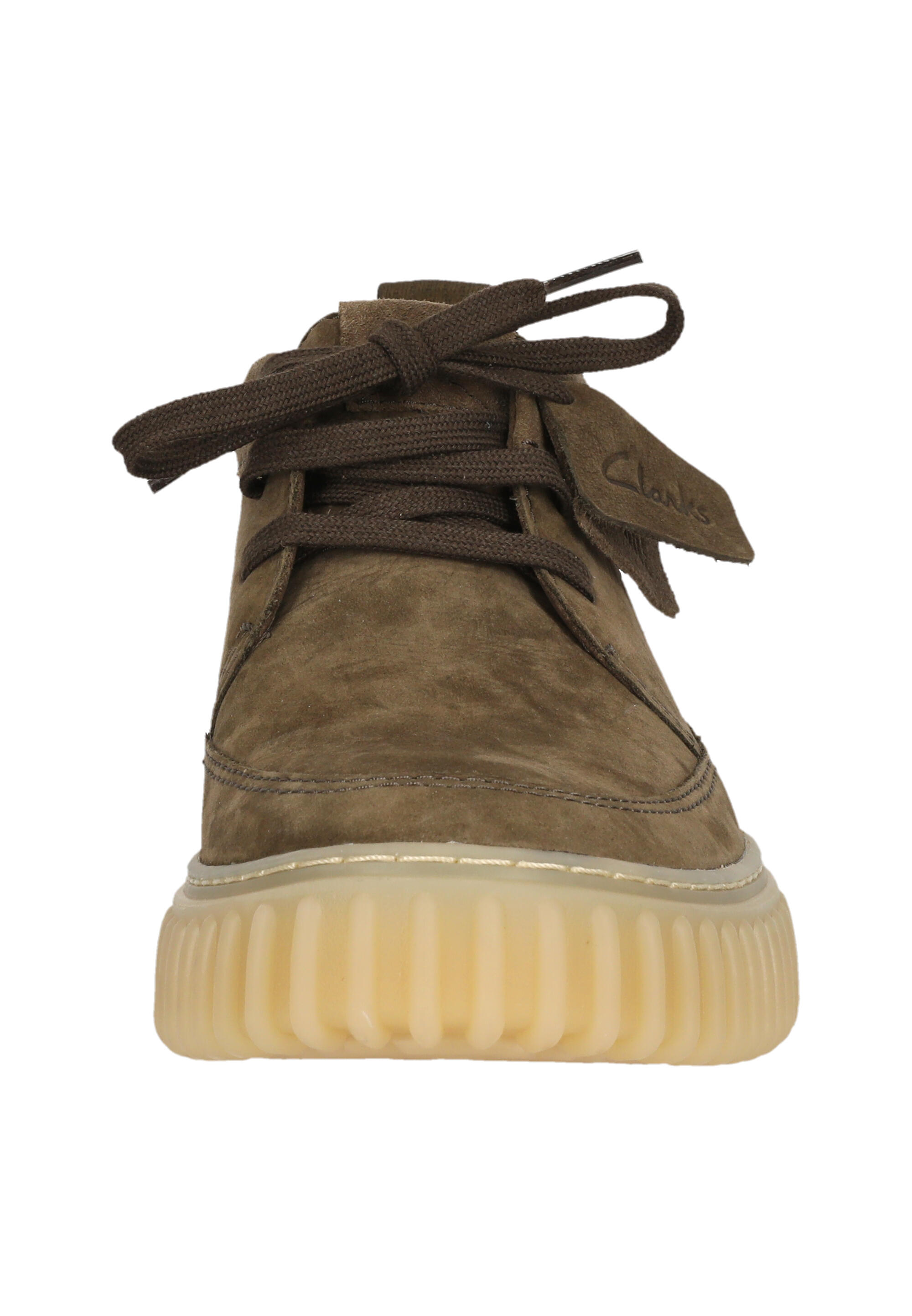 Zapatillas Verdes Clarks Torhill LaceHi Khaki Nubuck de Diseño Sencillo 8/15