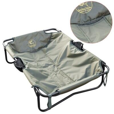 Saltea primire Baracuda COMPACT cu cadru metalic, 100 x 70 x 28 cm, verde