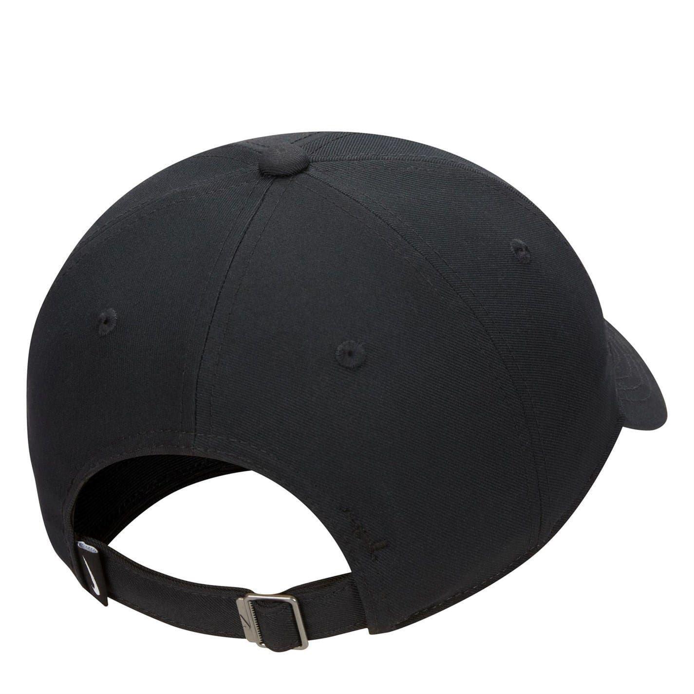 Club Swoosh Unstructured Baseball Cap (Black) 2/2