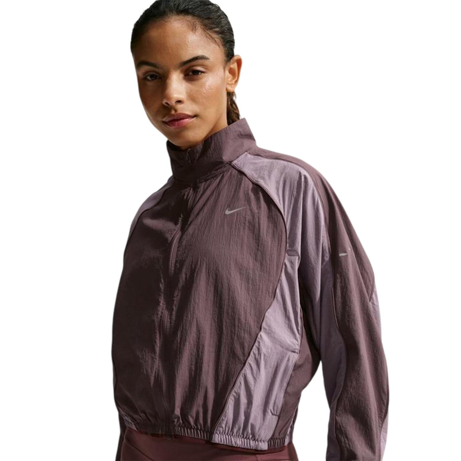 Giacca Corsa Impacchettabile Donna Nike Repel Tatuaggio Violetto 3/3