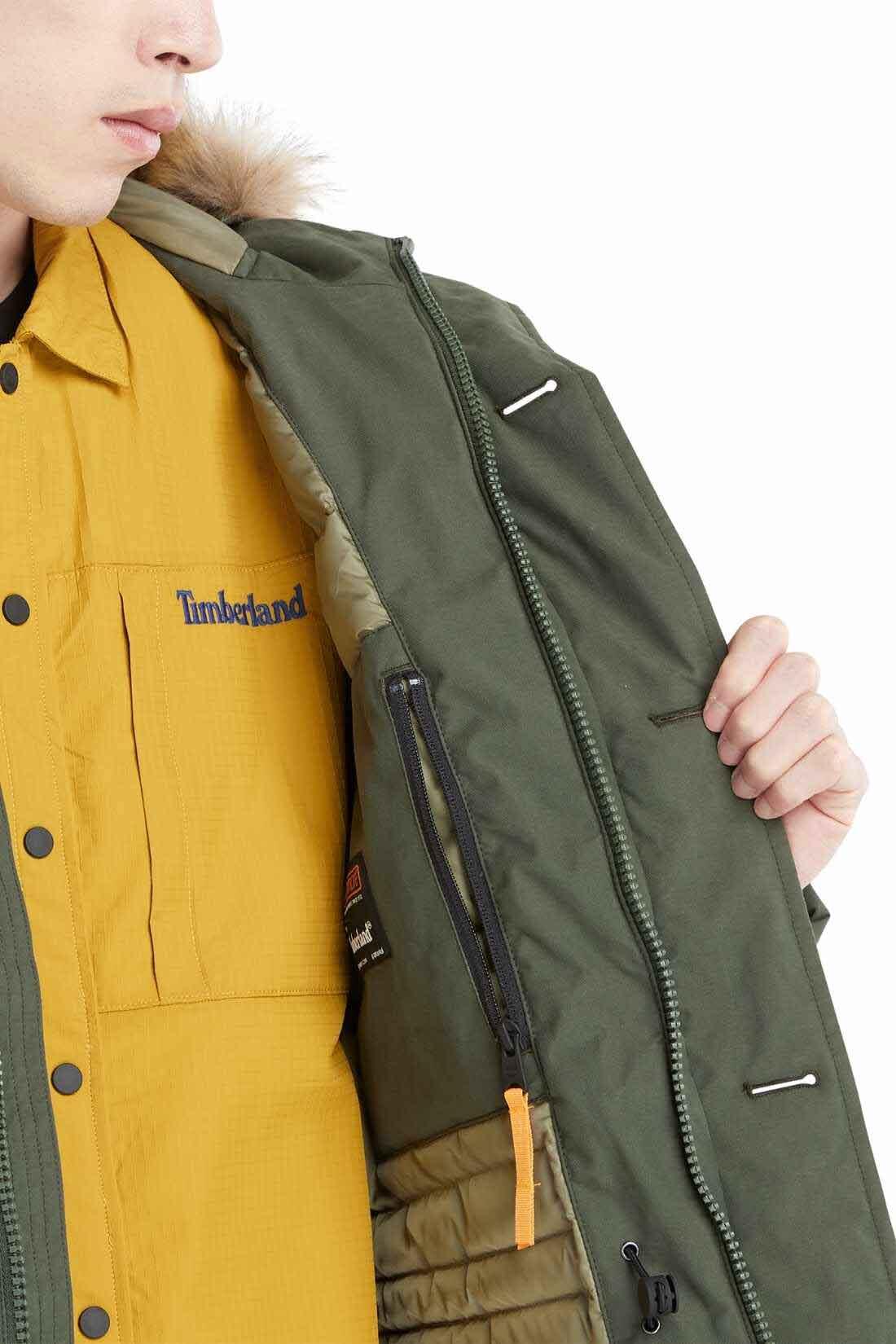 Parka - outdoor - heren - boundary peak - gewatteerd, waterdicht - groen 6/7