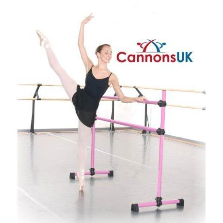 CANNONS UK Freestanding and portable Ballet / stretch Barre Pink