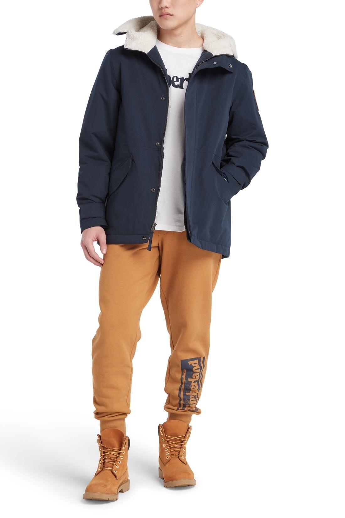Parka - outdoor - heren - waterdicht, gevoerd, capuchon met fleece - navy 2/6