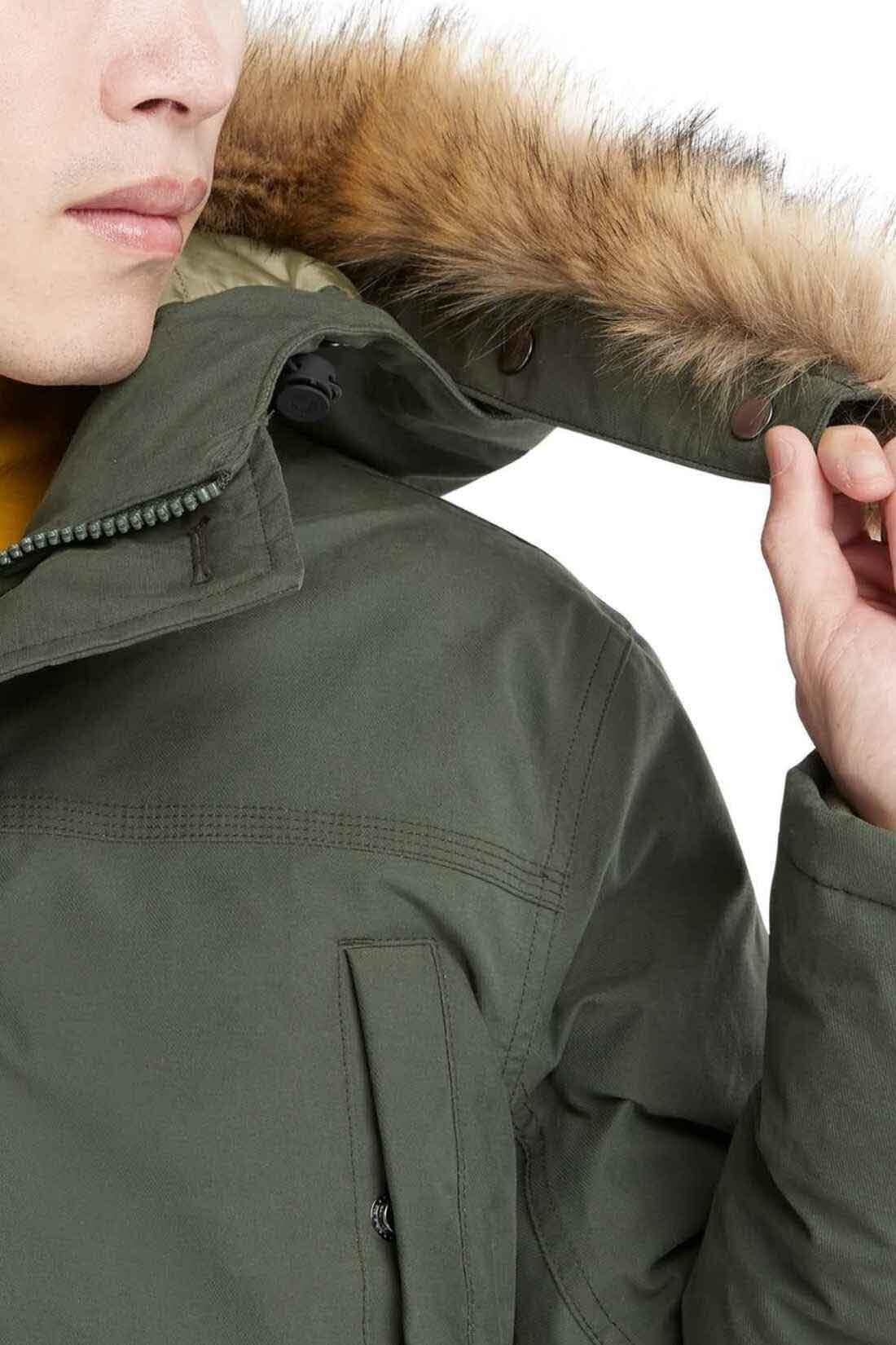 Parka - outdoor - heren - boundary peak - gewatteerd, waterdicht - groen 4/7
