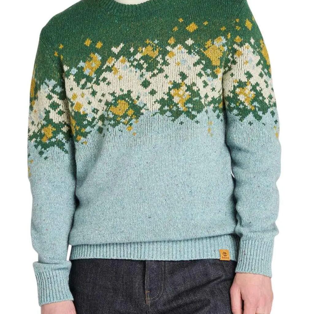 Timberland Men's Colour-Block Wool-Blend Jumper