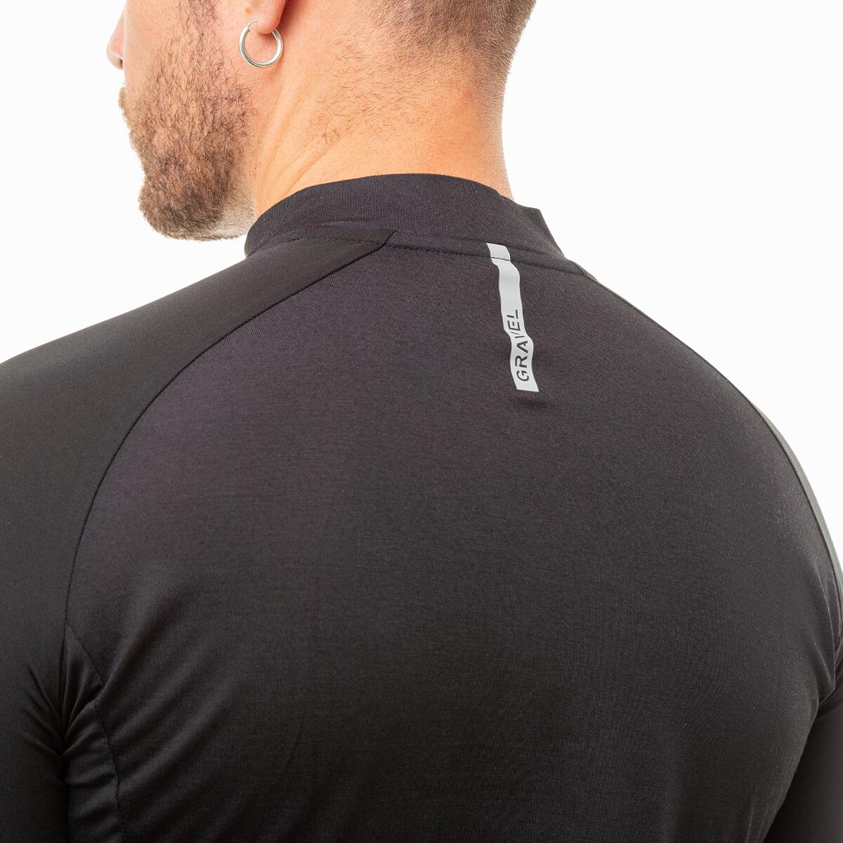 Zip Jersey - Schwarz - XS 4/5