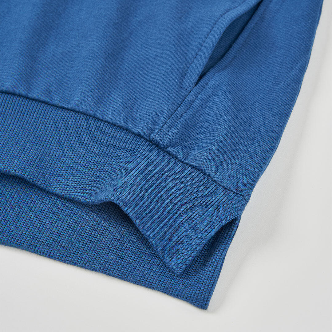 Sudadera de felpa para niña con estampado floral, azul marino 4/4