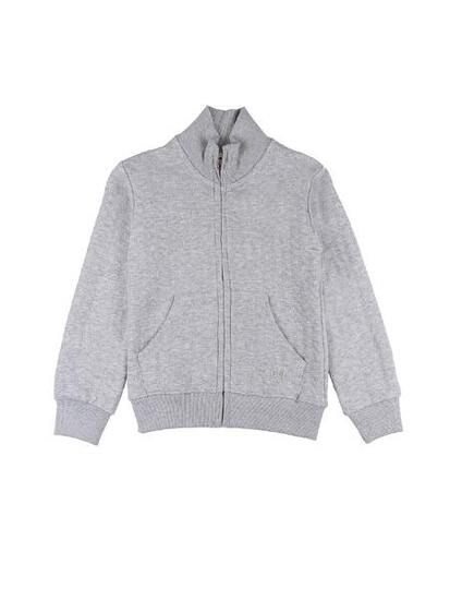 Sweat-shirt fille Leone 1947 Apparel maille torsadée col montant zip