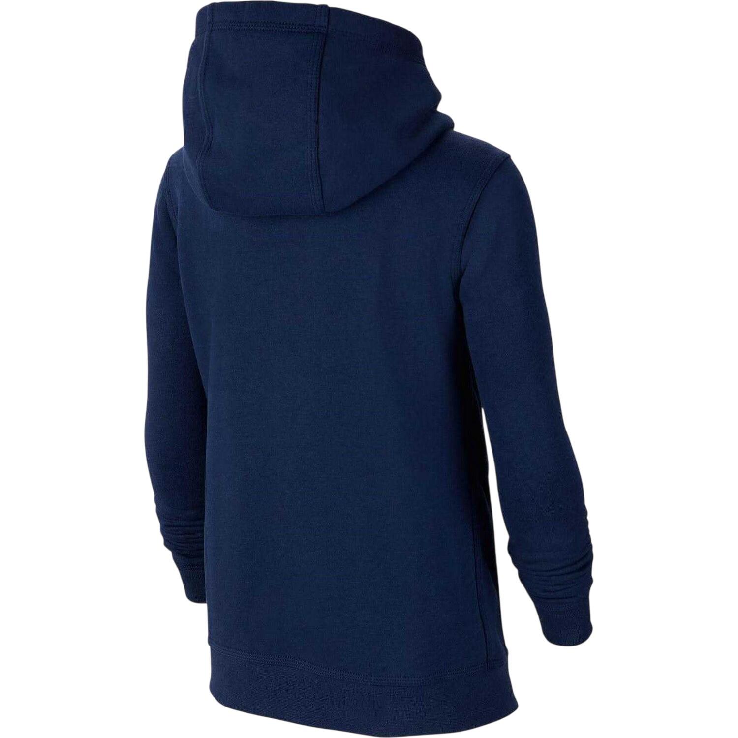 Felpa Con Cappuccio Manica Lunga Ragazzi Nike Club Blu Navy 2/3
