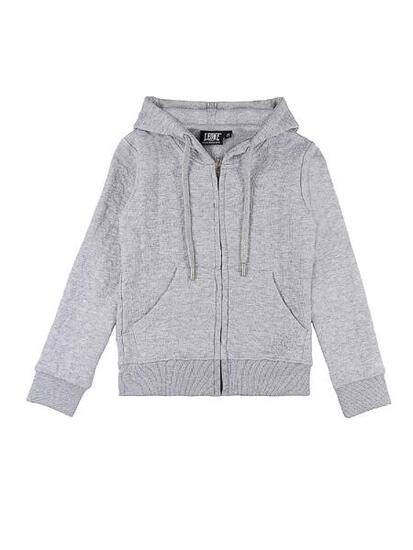 Sweat à capuche fille Leone 1947 Apparel maille torsadée zip