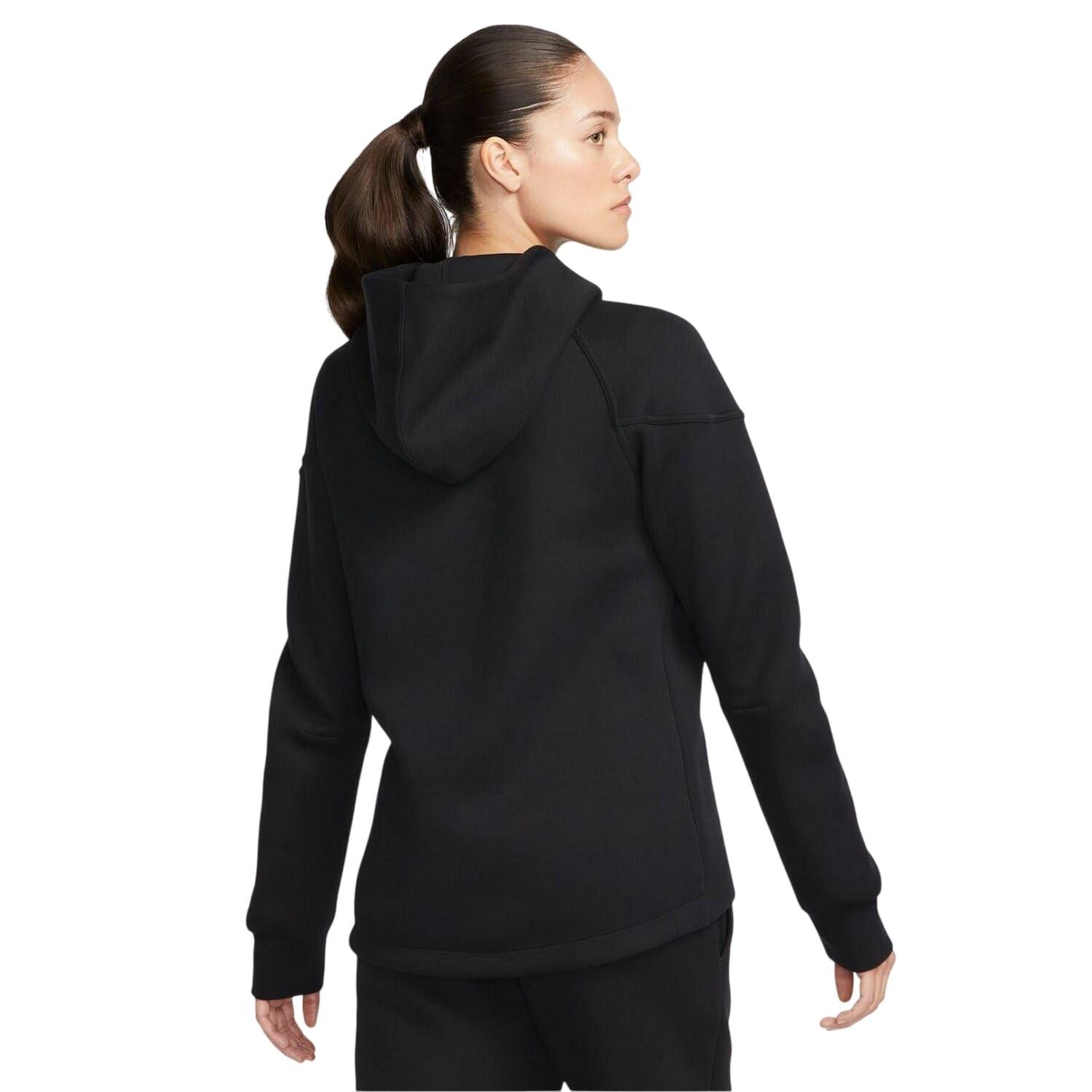 Felpa Con Cappuccio E Zip Intera Tecnologia Pile Donna Nike Windrunner Nero 2/3