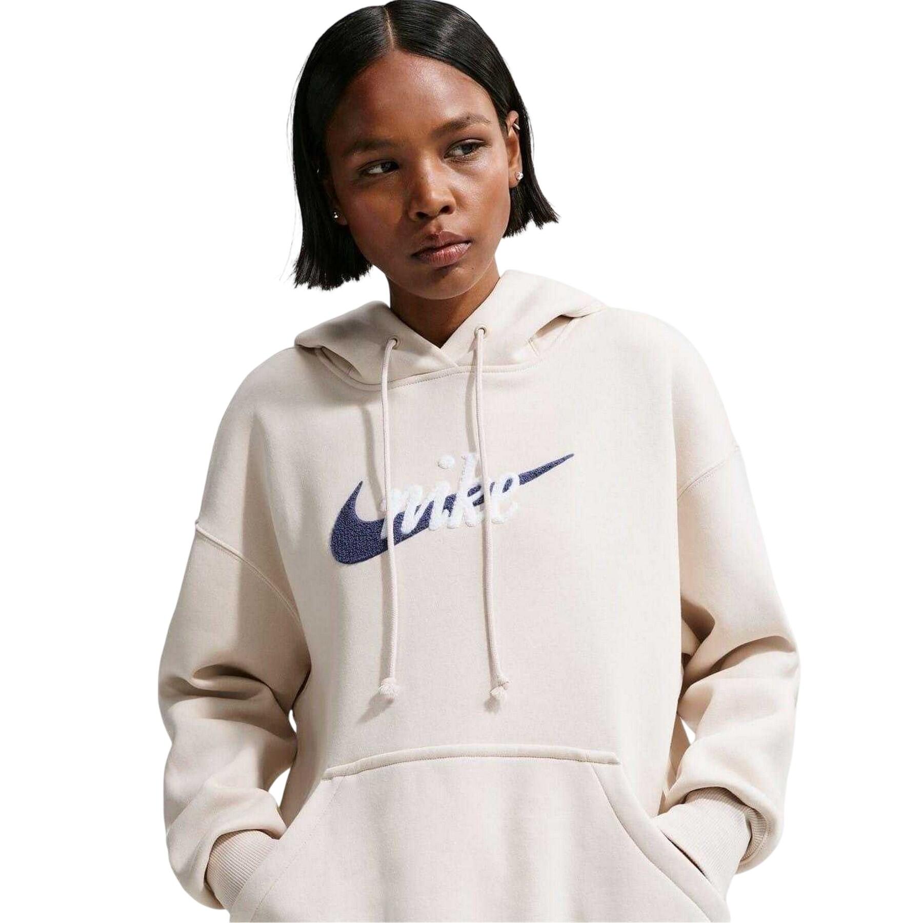 Felpa Con Cappuccio Pile Donna Nike Chenille Blu 2/5