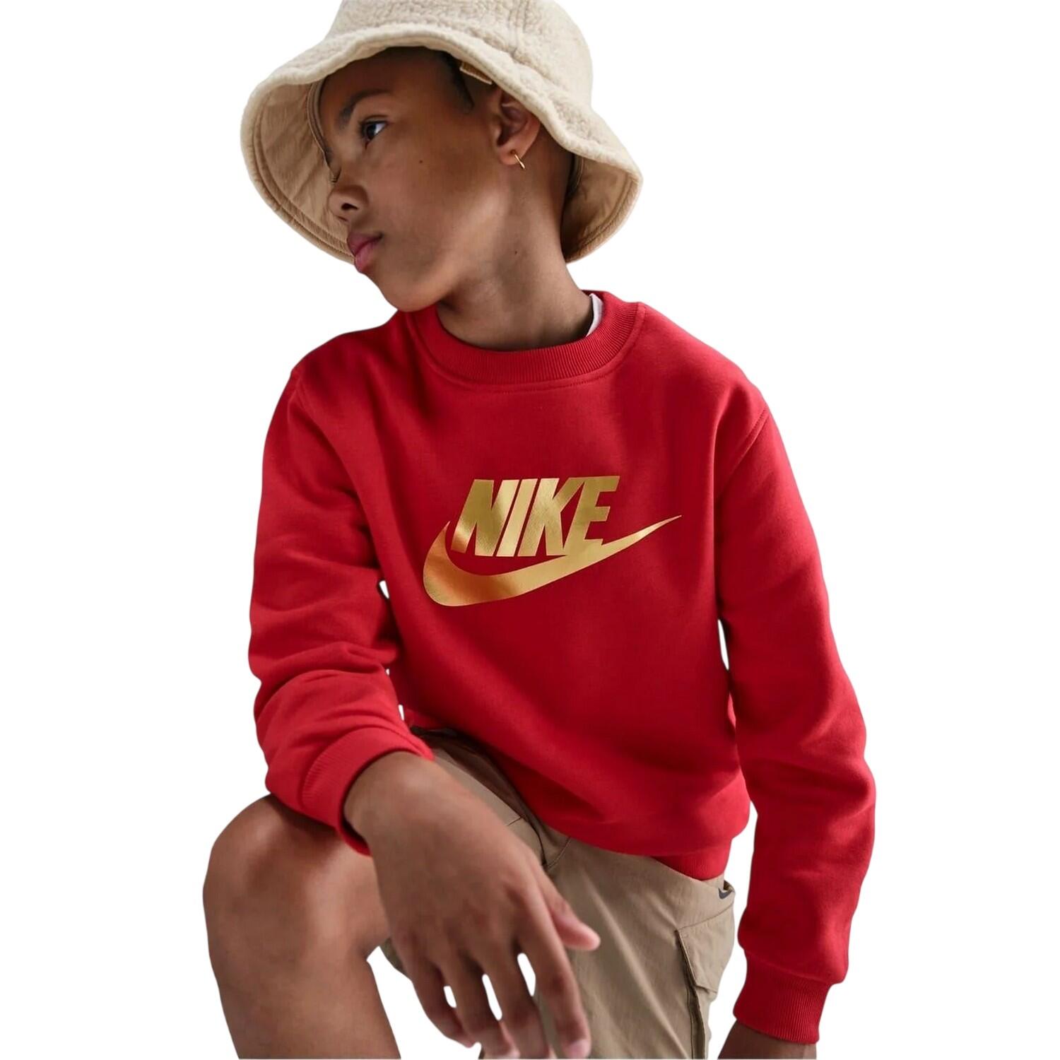 Sweat Motif/style Logo Doré Enfant (Rouge / Jaune Or) 3/3