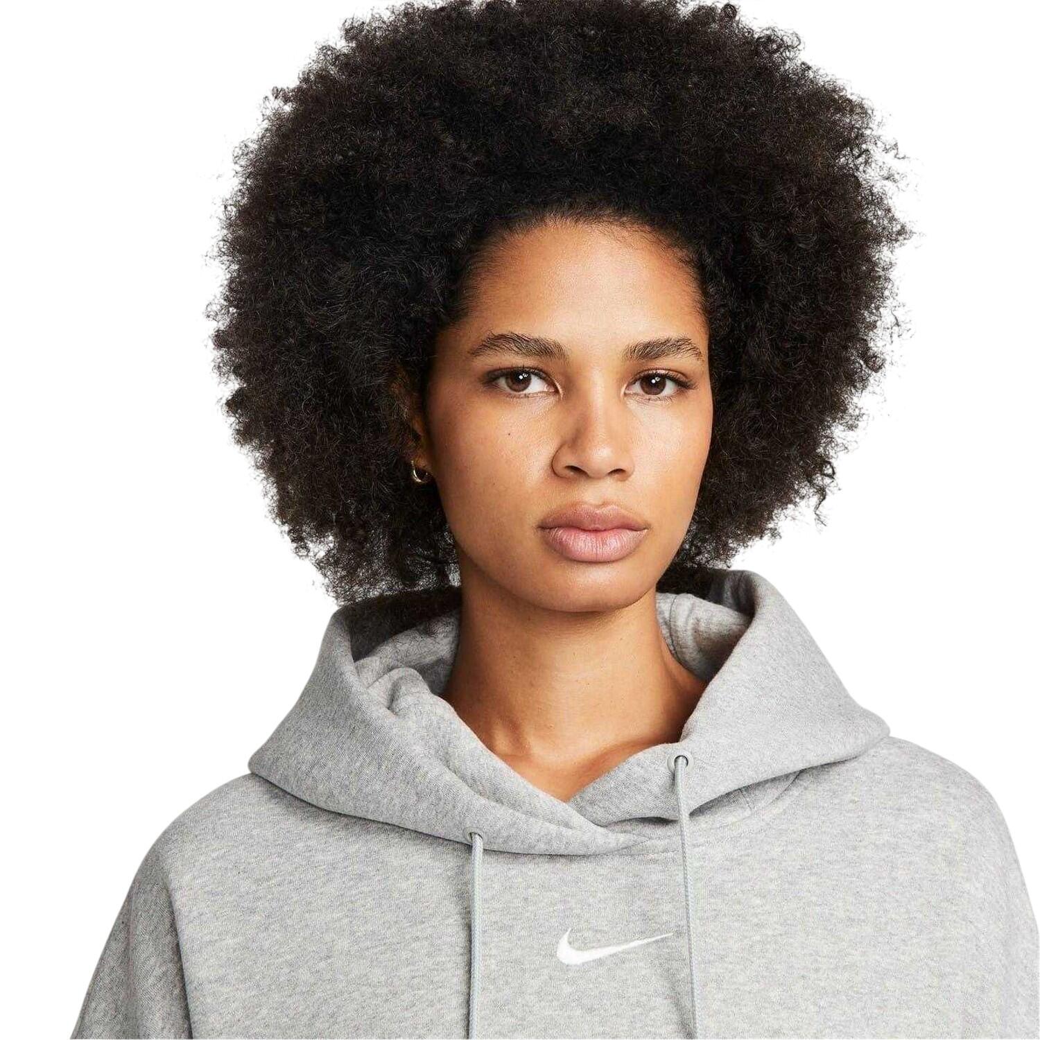 Kapuzenpullover für , Zum Überziehen, Fleece, Übergroß Damen Grauheide/Weiß 3/3