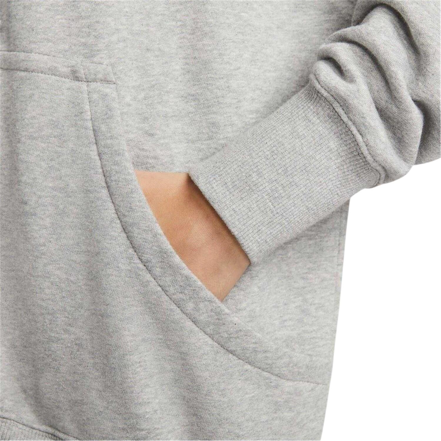 Felpa Con Cappuccio E Zip Intera Sport Oversize Fenice Pile Donna Nike Grigio Di 3/3