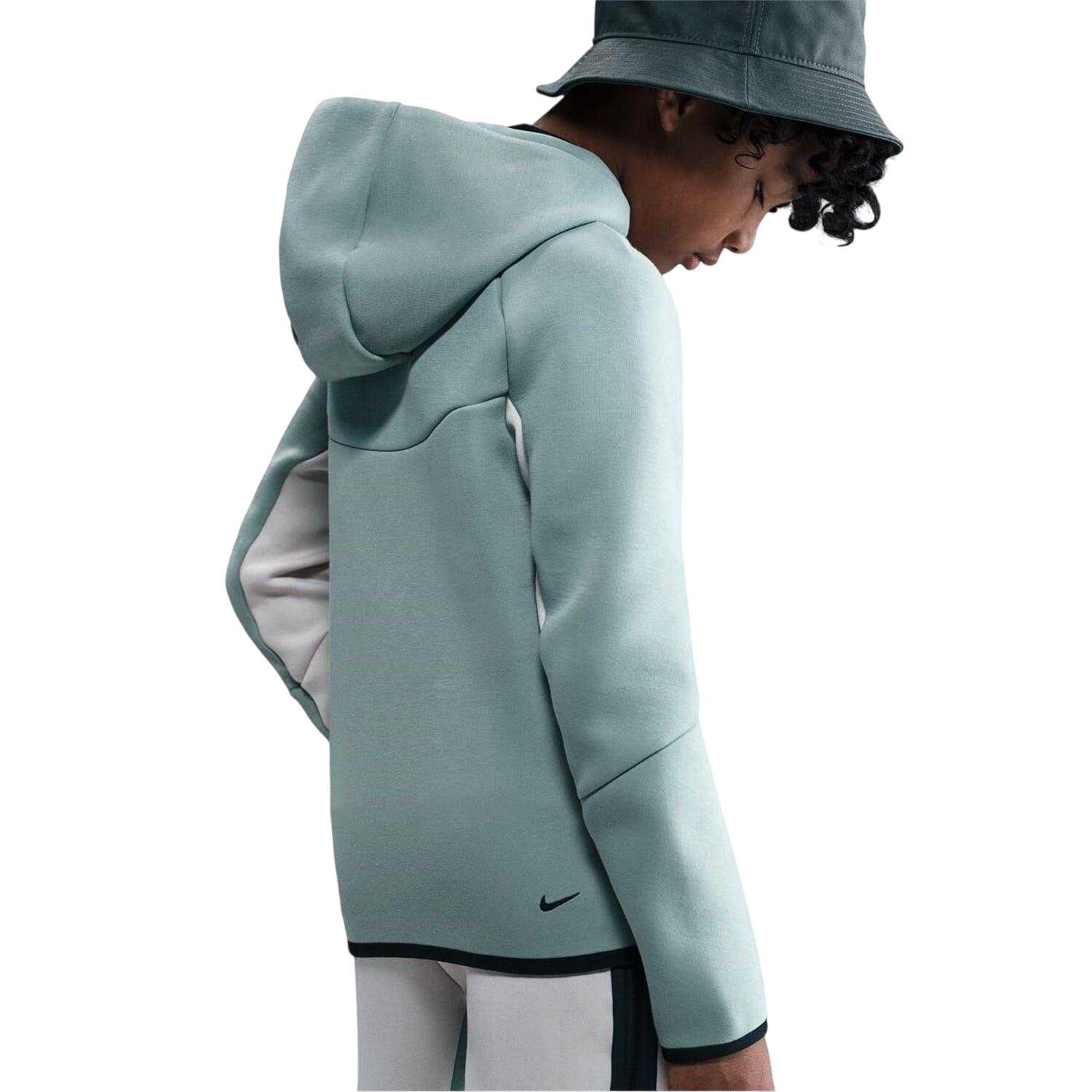 Hoodie mit durchgehendem Reißverschluss für , Fleece Kinder Salbei/Pflaume 2/2