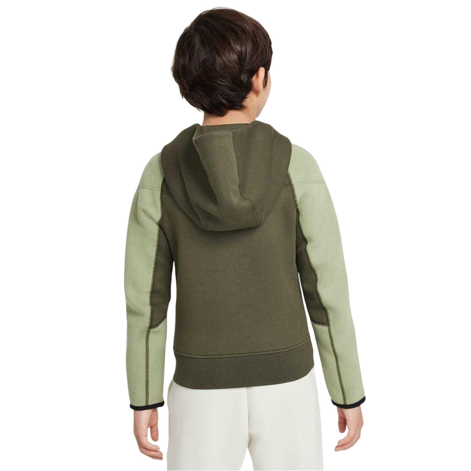 Hoodie mit durchgehendem Reißverschluss für , Fleece Kinder Armee-Khaki 2/2