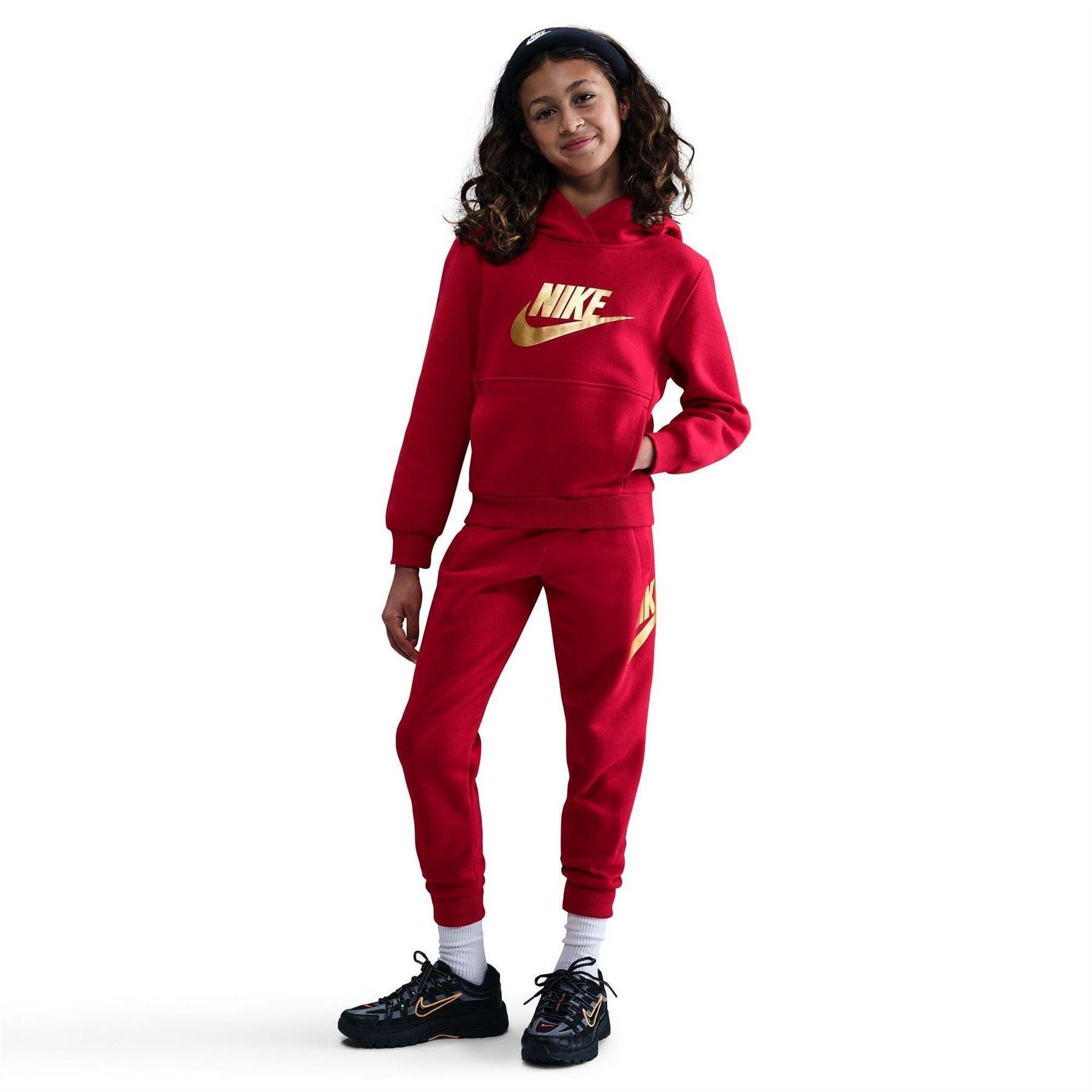 Childrens/Kids Text Logo Pullover Hoodie (University Red) 2/5