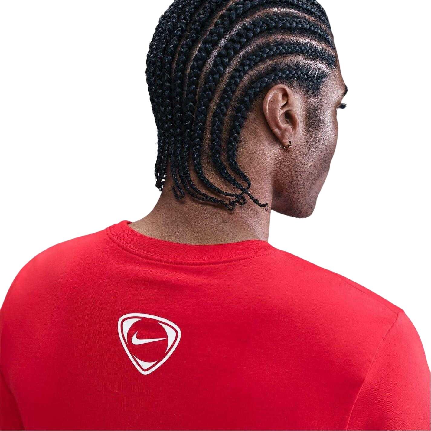 Maglietta Uomo Nike Total 90 Rosso Bianco 4/4