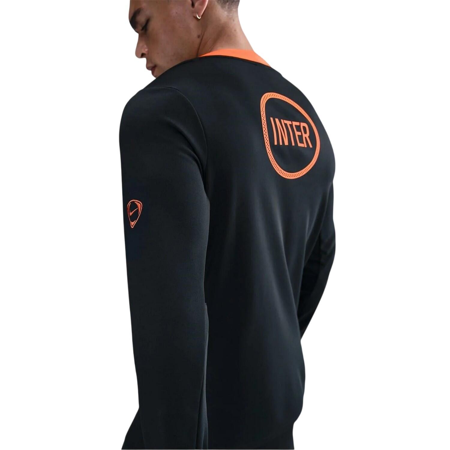 Mens Inter Milan Third Pre Match Training Football Shirt (Black/Blue) 3/5