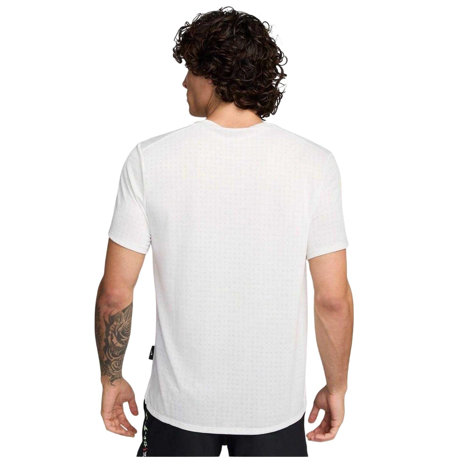 Maglietta DriFIT Girocollo Uomo Nike Miler Bianco 2/2