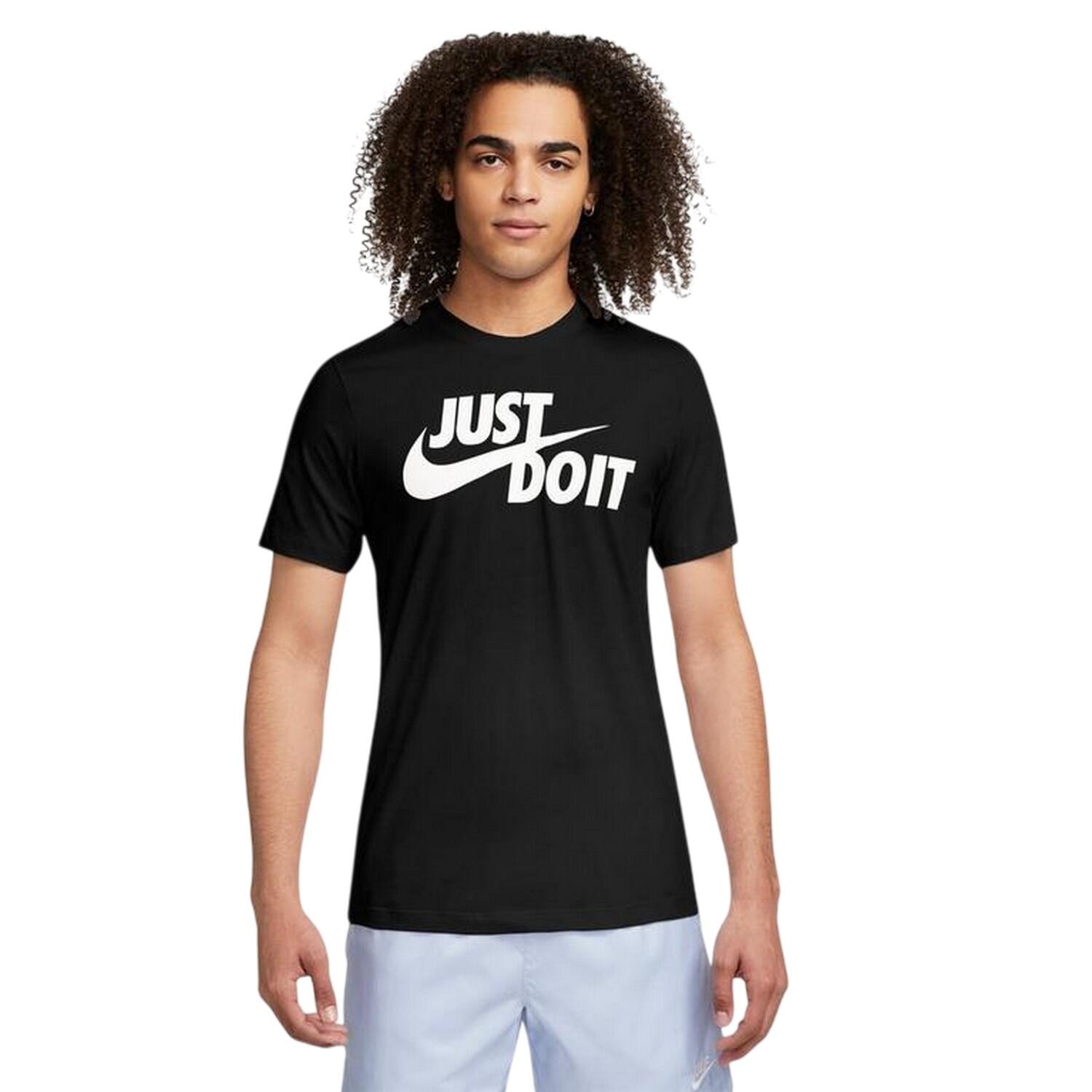 Mens Just Do It Swoosh TShirt (Black/White) 4/5