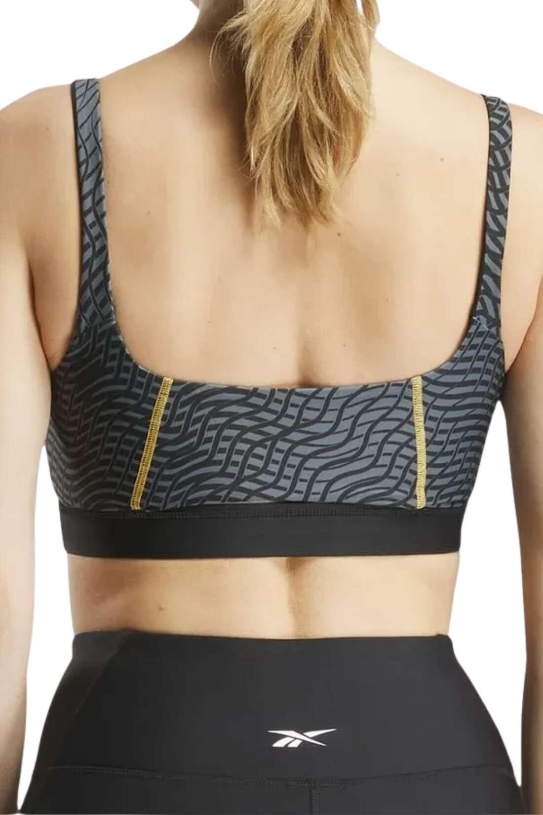 Sporttopje - sport voor vrouwen - uitsnijdingen, elastische band - grijs 3/4