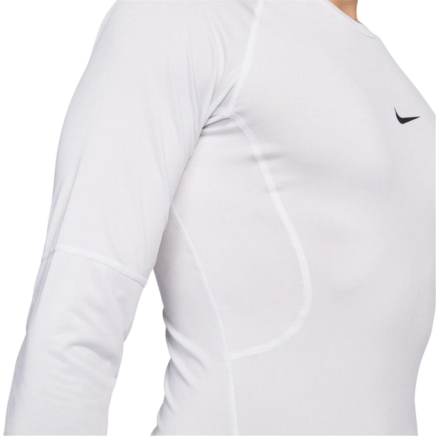 Mens Pro Lettering Print Athletic Base Layer Top (White/Black) 4/5