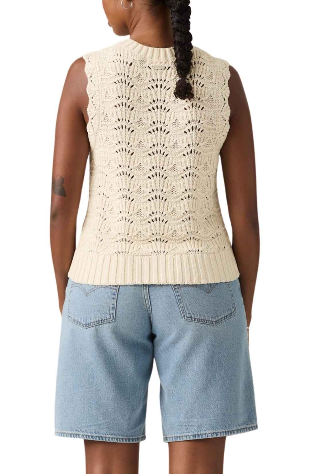 Haut femme - casual - femme - slim, crochet Hope Crochet - ivoire 2/4