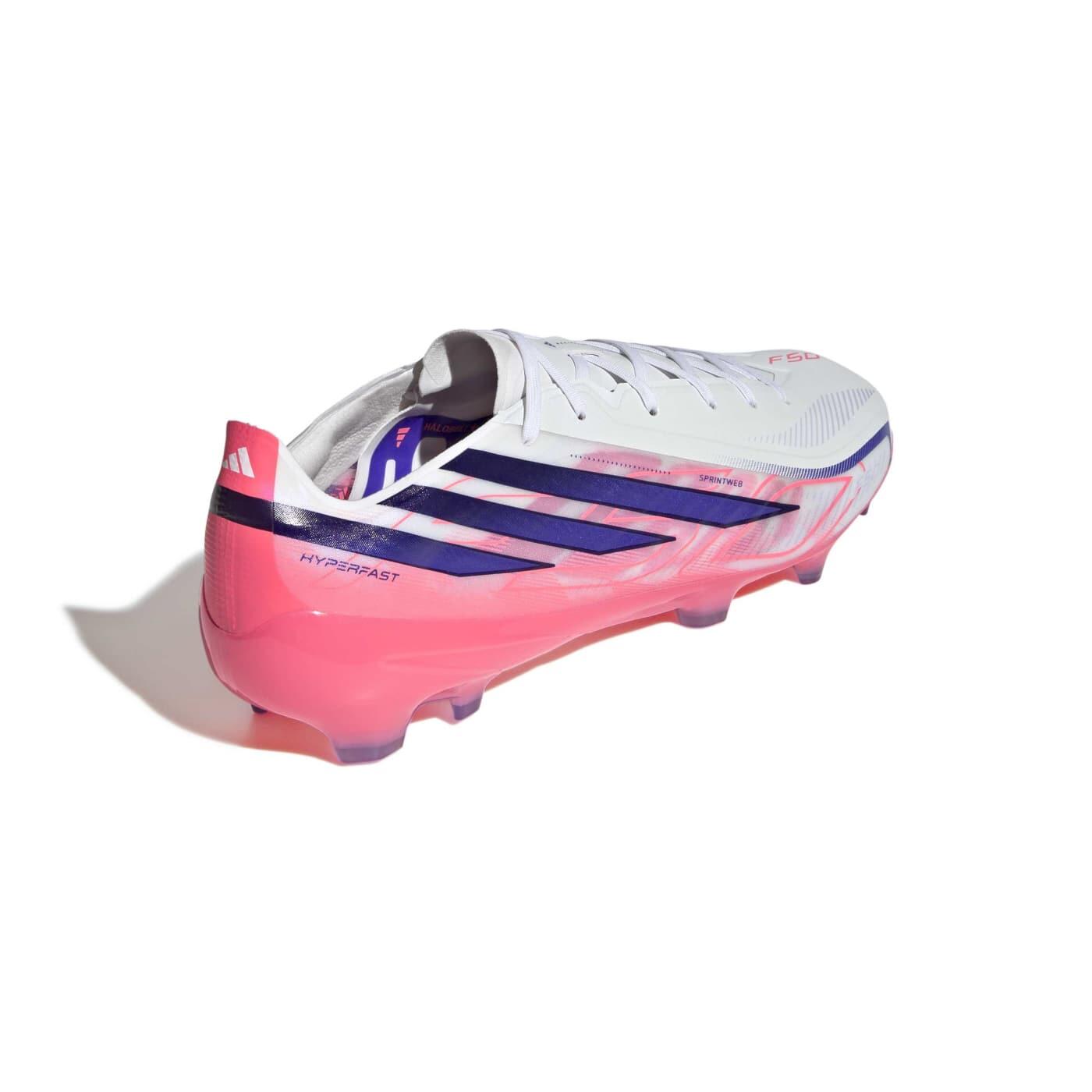 Adidas F50 Hyperfast Pro FG Branco e rosa 5/14