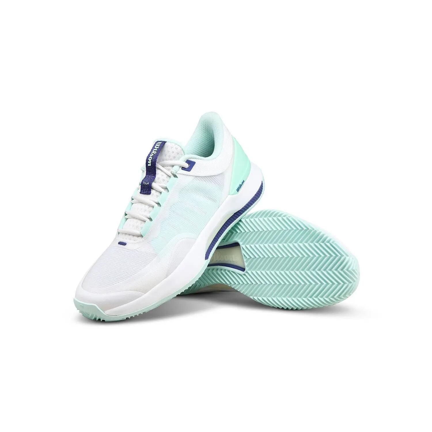 Wilson Intrigue Tour Clay Blanco/ Azul Mujer 3/6