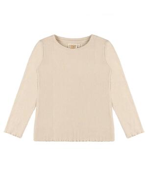 Leone 1947 sportief en chic t-shirt met lange mouwen en ribboord voor meisjes