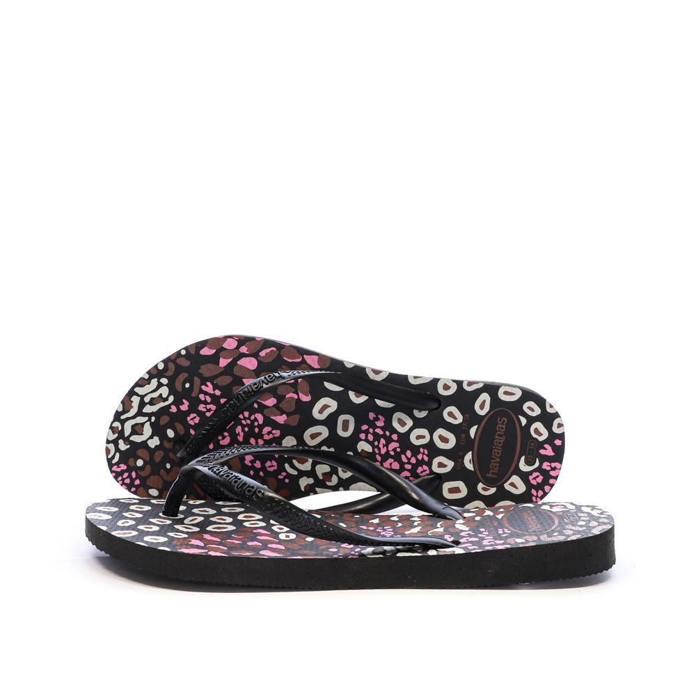 Tongs Noir Femme Havaianas Slim Animals Infradito 1/3