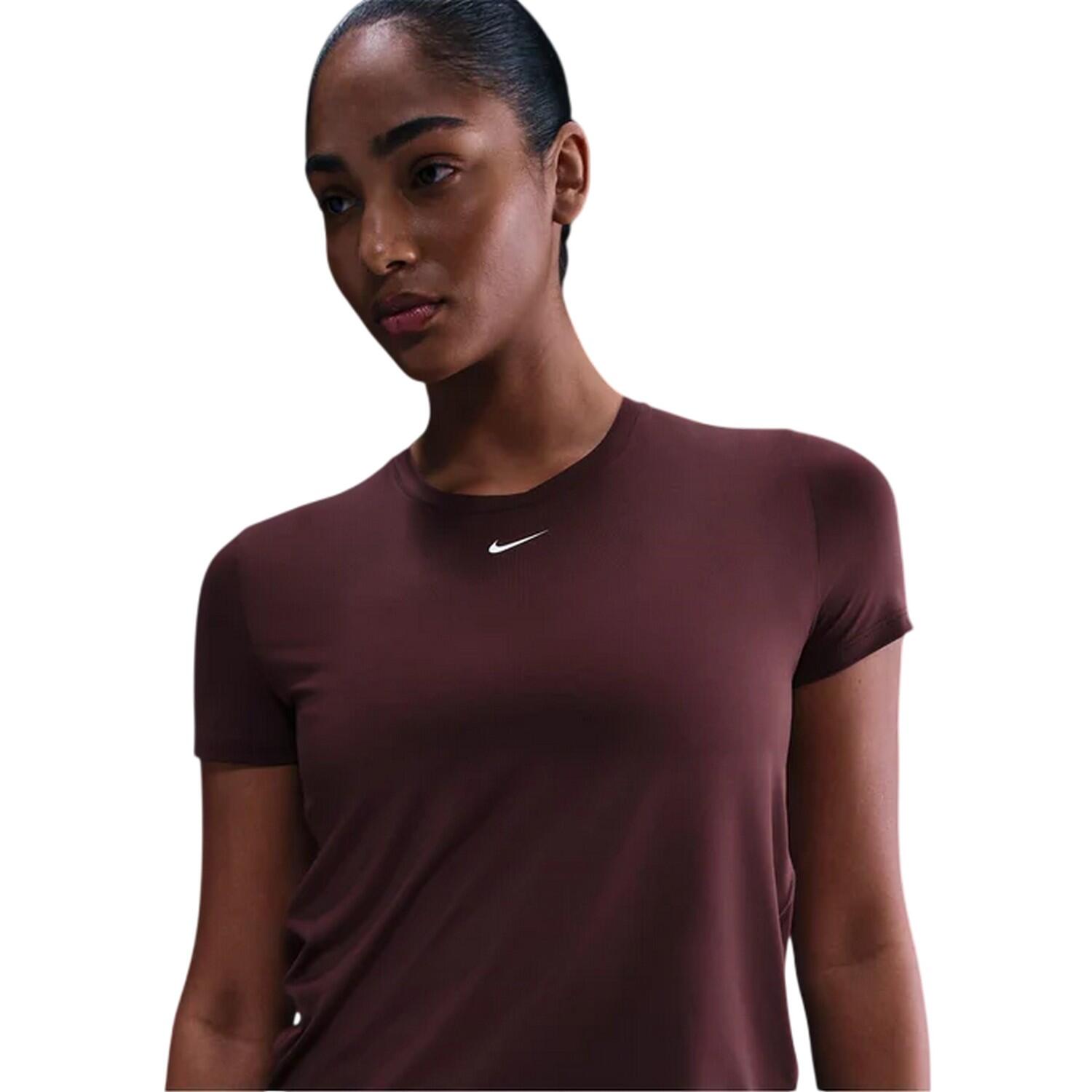 Top Standard DriFIT Donna Nike One Borgogna 4/4