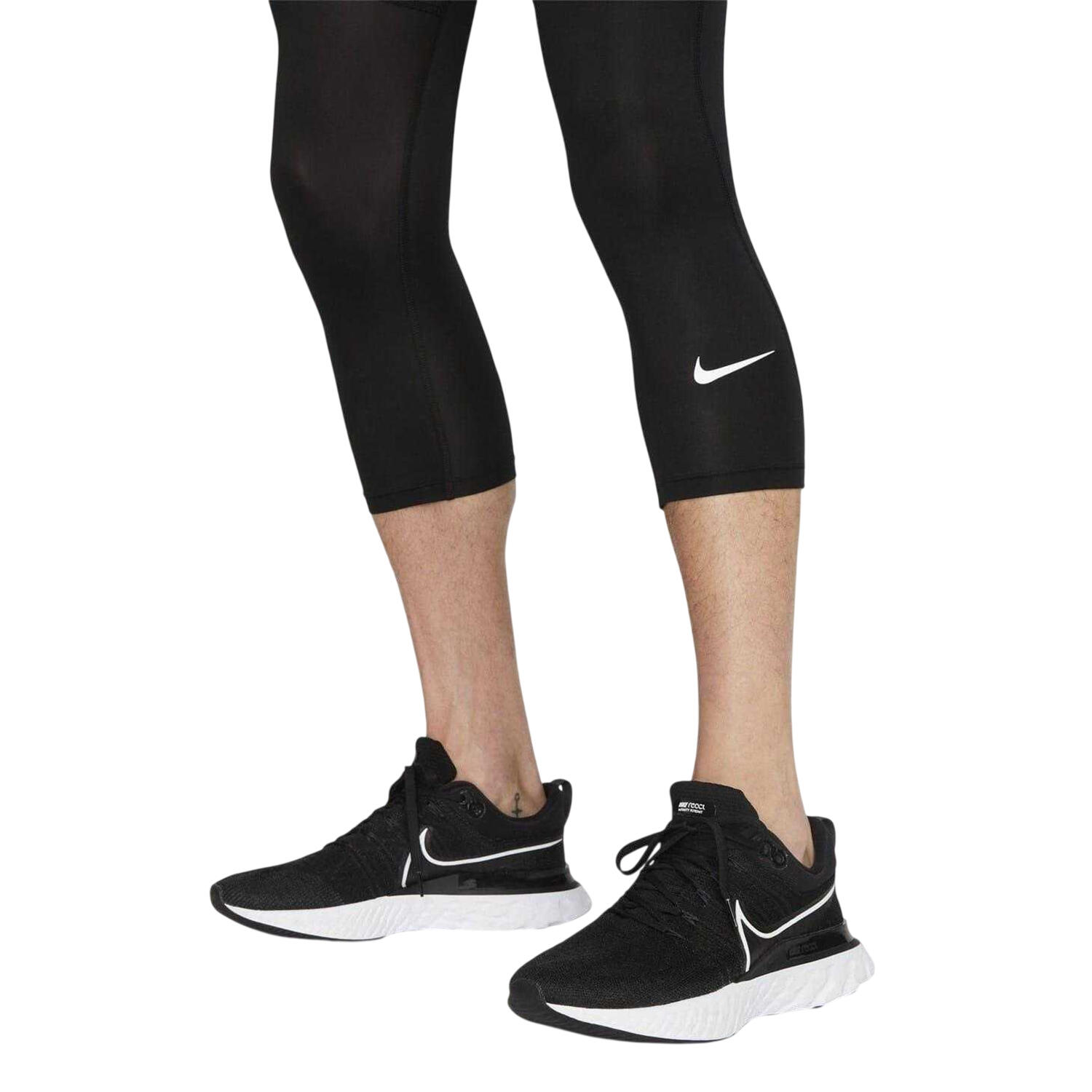 "Pro" Leggings für Herren Schwarz/Weiß 3/4