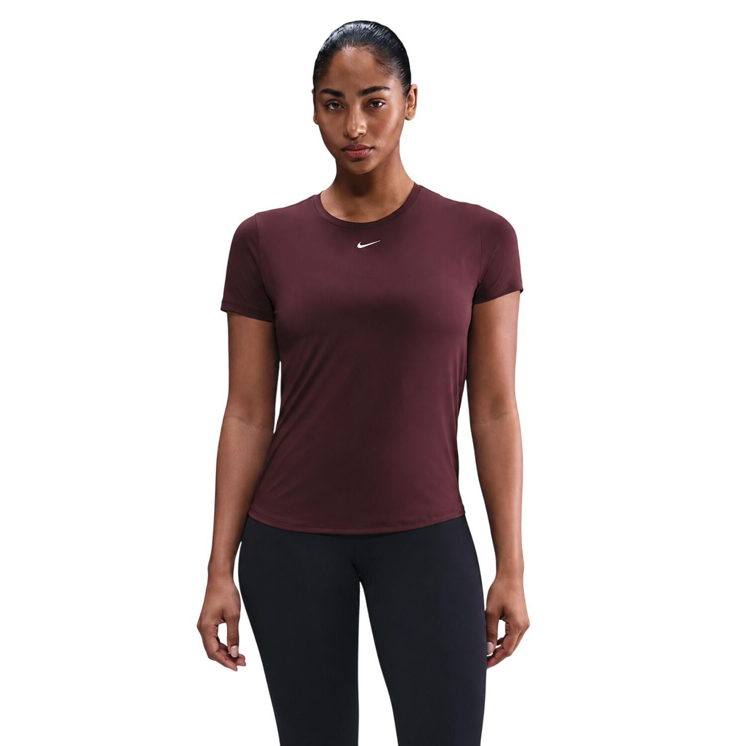 Top Standard DriFIT Donna Nike One Borgogna 2/4