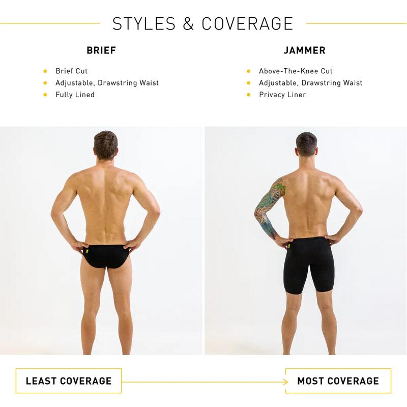 Slip inot barbati - Brief Solid - negru