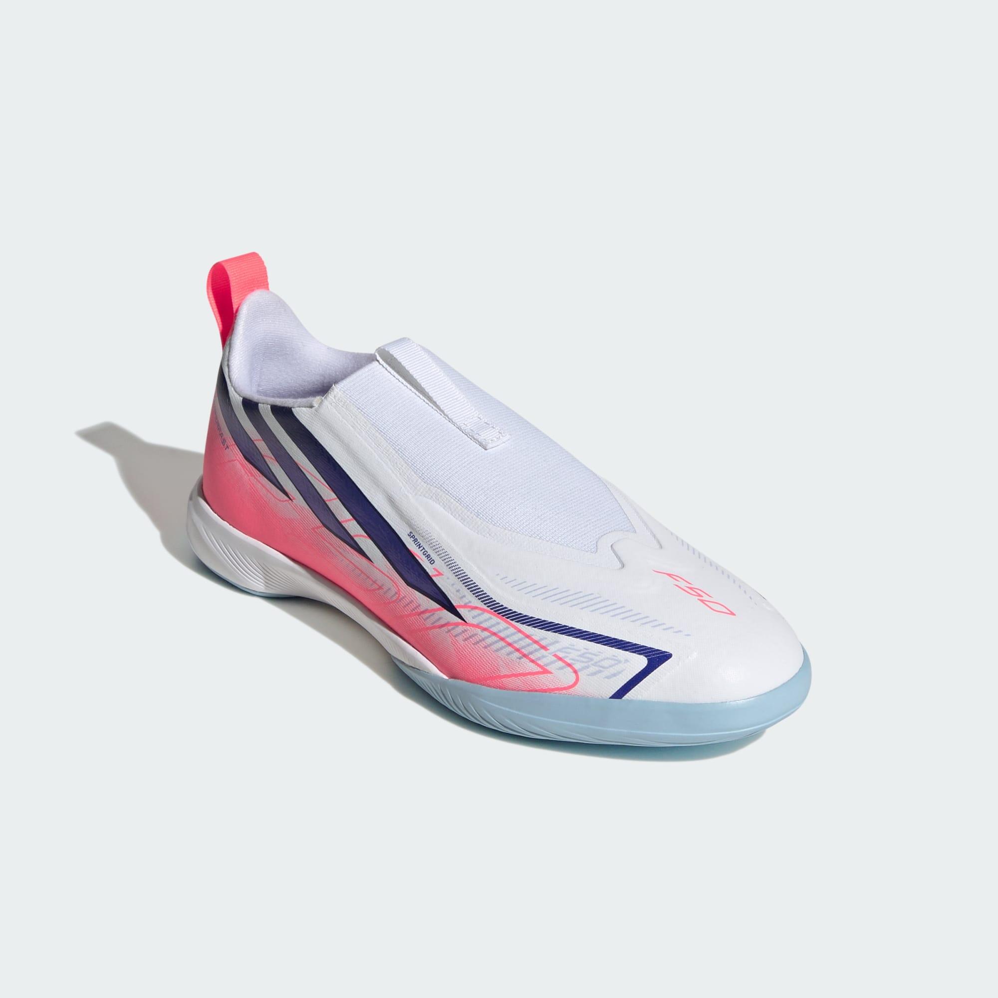Scarpa da calcio F50 Hyperfast League Laceless Indoor bambini 4/7