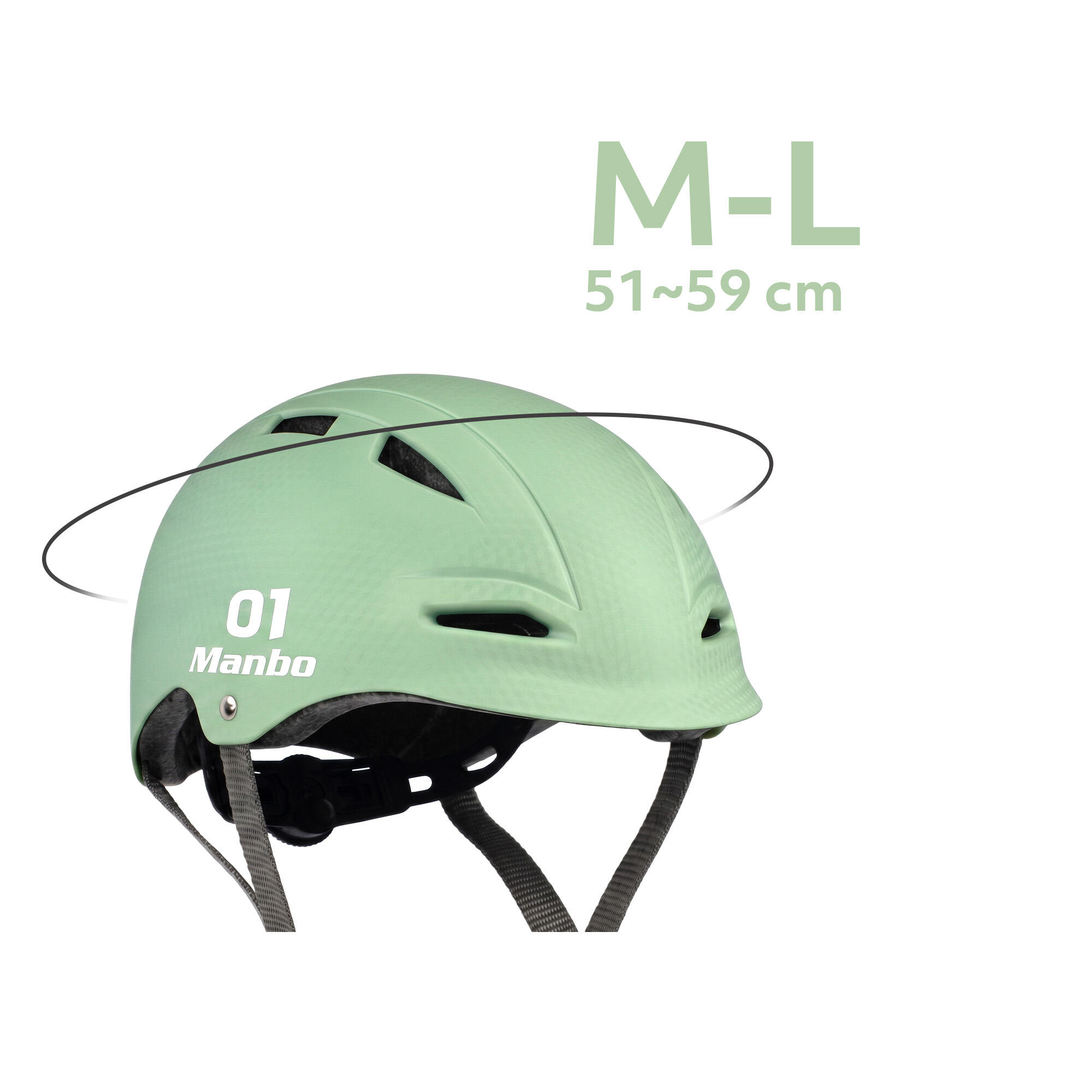 Casco Infantil Qplay - Casco de Seguridad para Niños - Talla M - Verde 2/4