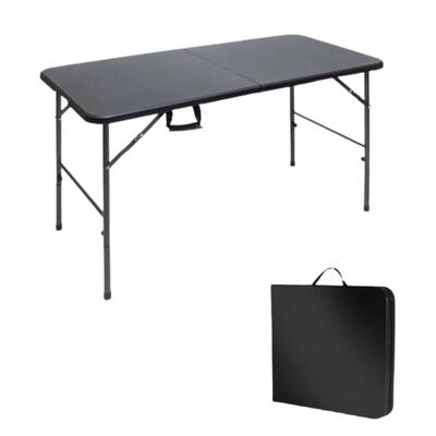 Brasq inklapbare vouwtafel - 180 x 70 cm - max. 100 kg - campingtafel - zwart