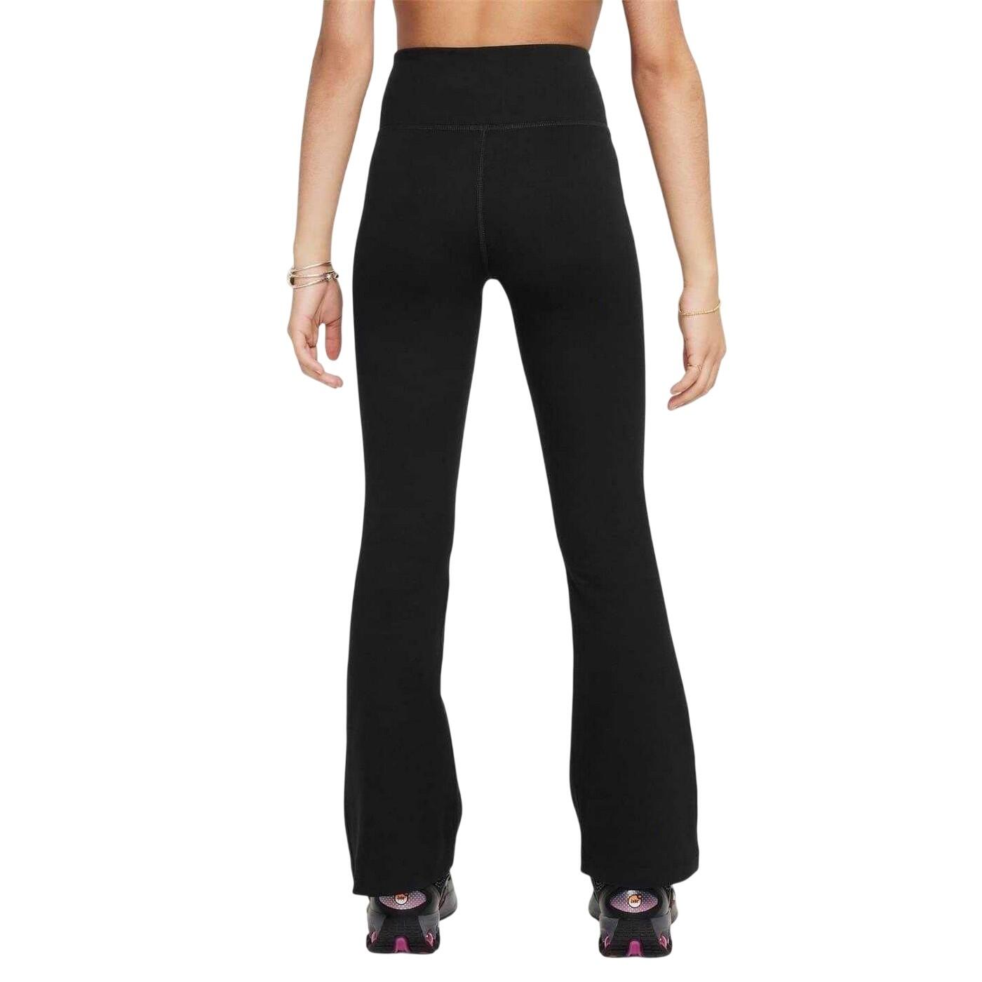 Girls Favorites Flared Leggings (Black/White) 3/4