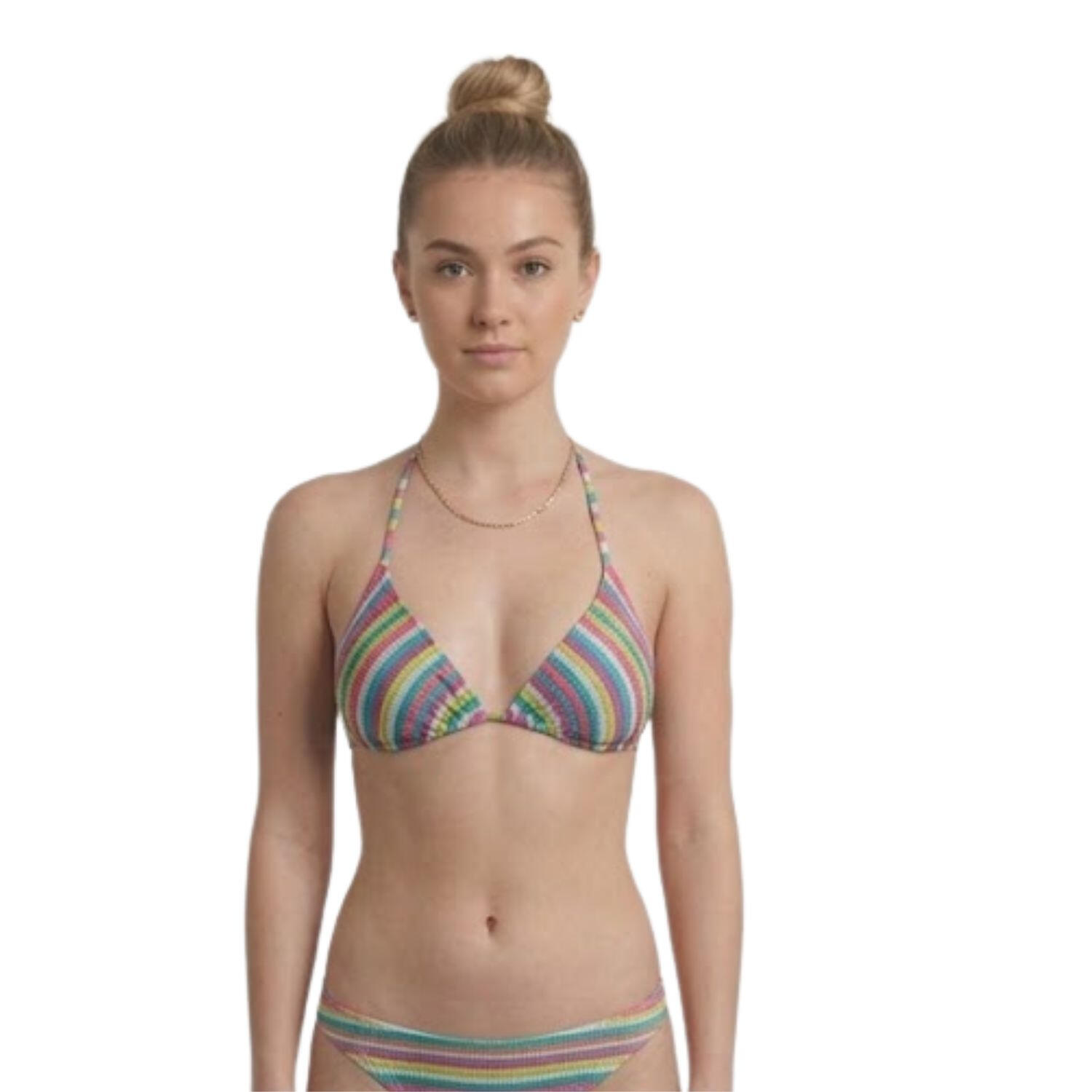 Partea de sus a bikiniului Billabong Tringle Sol Pop în dungi