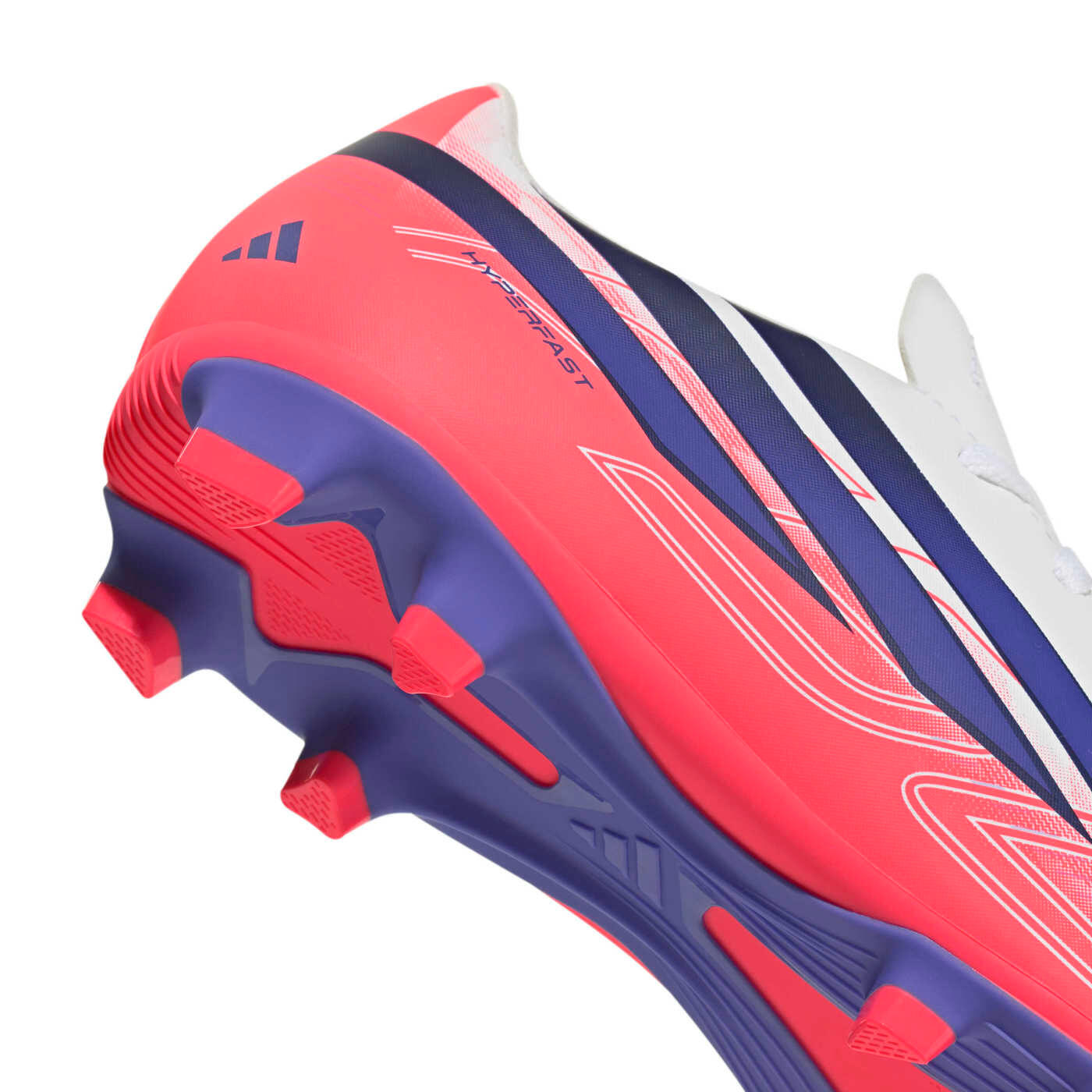 Chuteiras Junior Adidas F50 Hyperfast Club FG/MG Branco e rosa 7/7