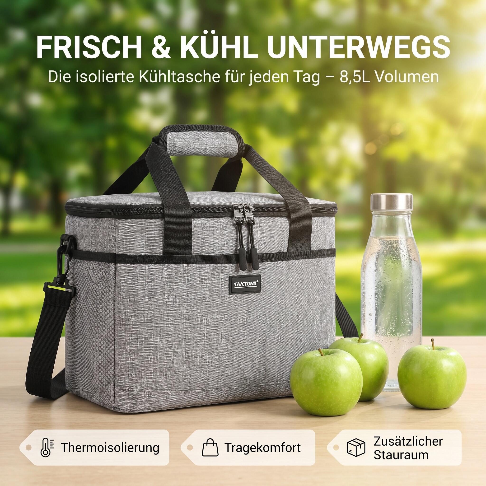 Kühltasche 8,5 Liter optimal für Getränkedosen Mini Kühlbox 4/8