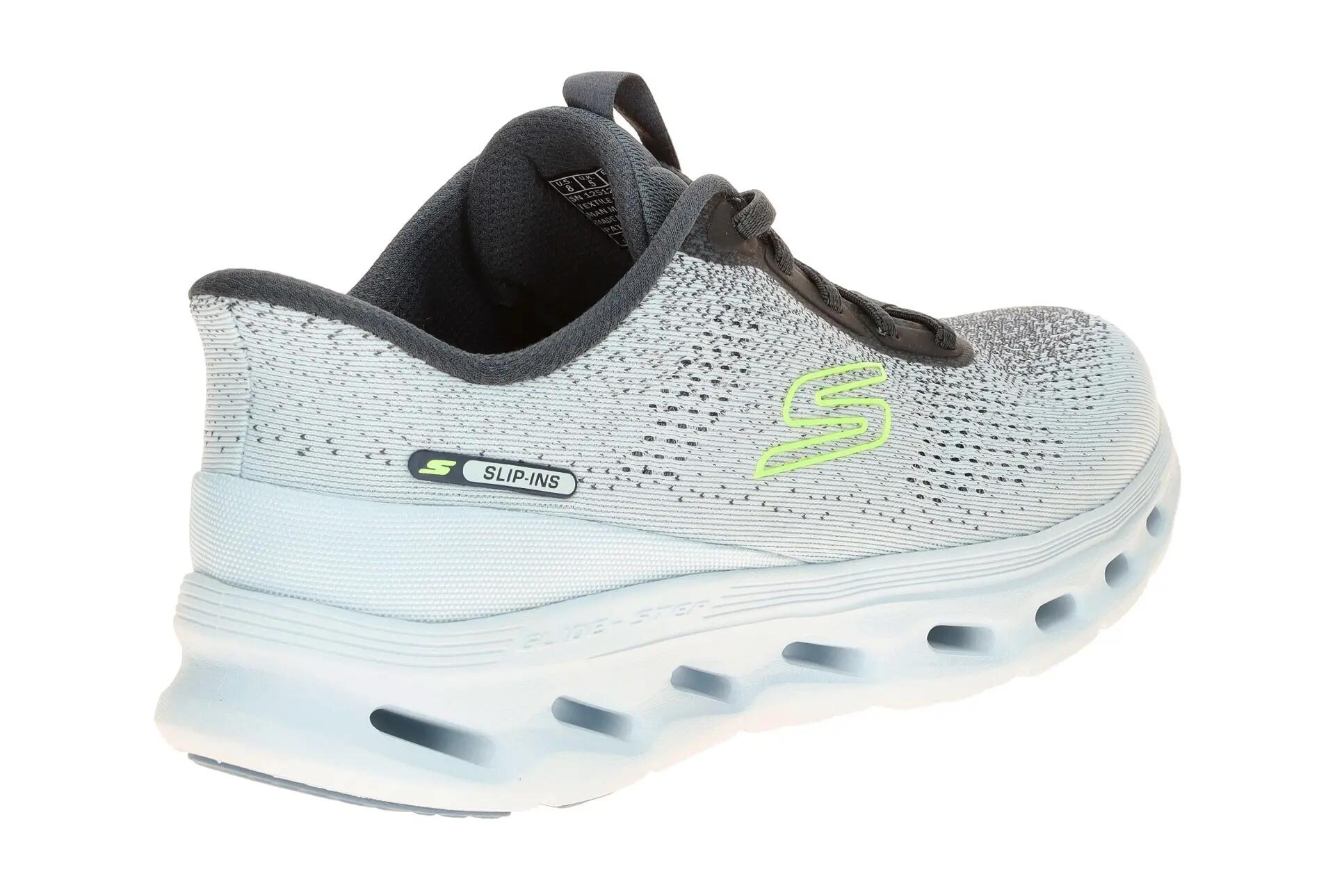 Skechers Go Walk Gliede Step Slipper blau grau SLIP-IN 125124 4/7